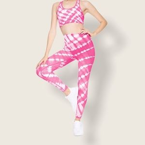 VS PINK Seamless Bra & High Waist Tight Tie Dye L